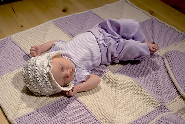 Mitered Square Baby Blanket