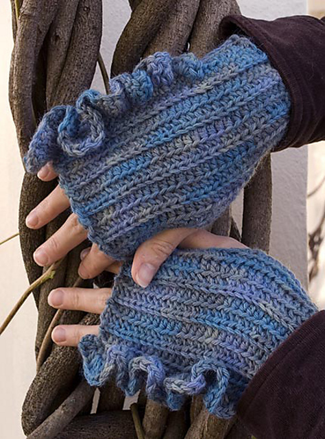 Ruffled Crocheted Wristlets