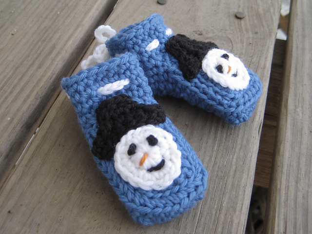 Snowman Baby Booties