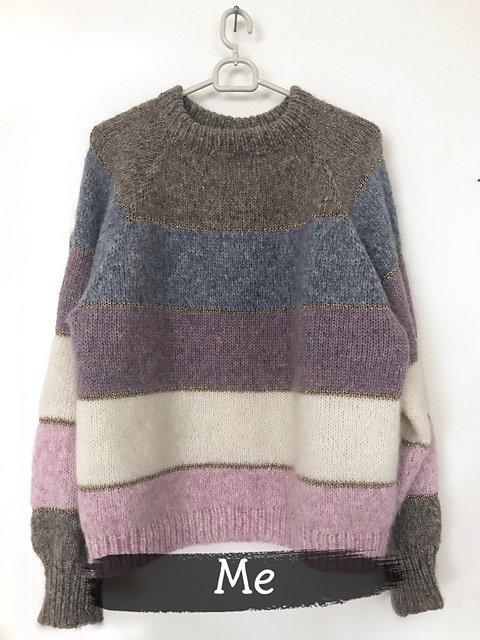 Me - sweater i forårsstriber
