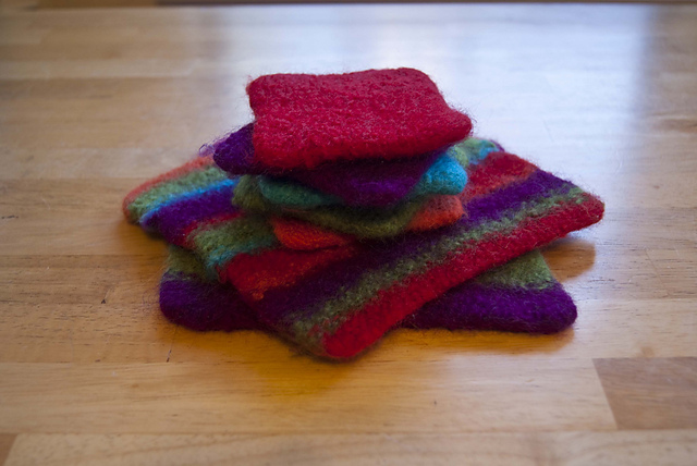 Felted Hot Pad and Coaster