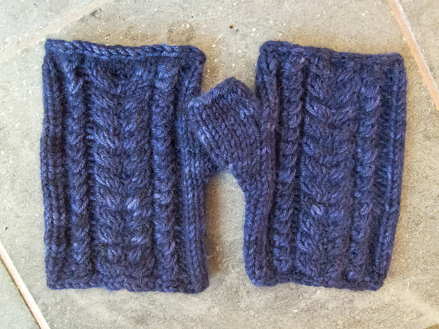 Cashmere Mittens with Cables
