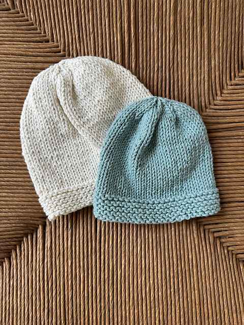 Simple Garter Brim Baby Hat