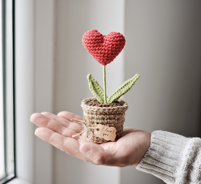 Ravelry: Valentine's Day Heart Plant pattern by Mareeva Olga