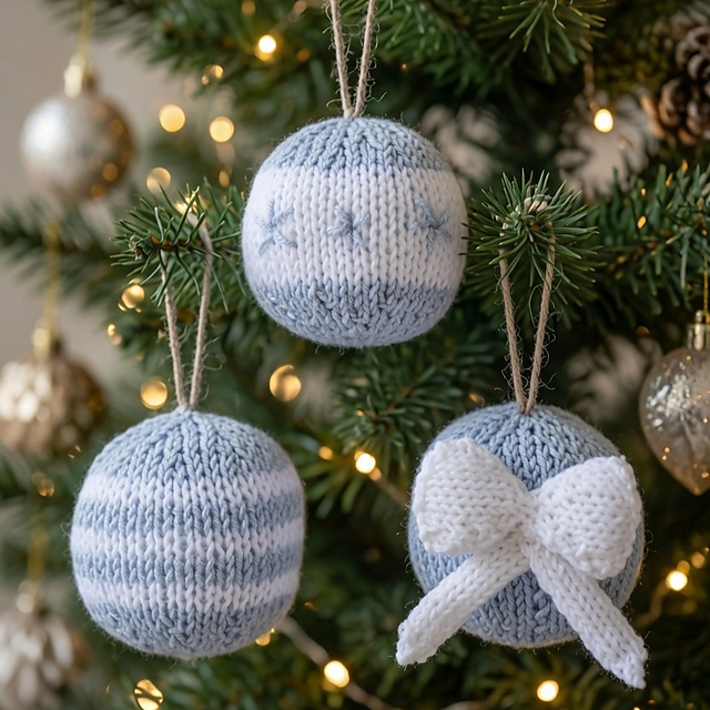 Knitted Baubles