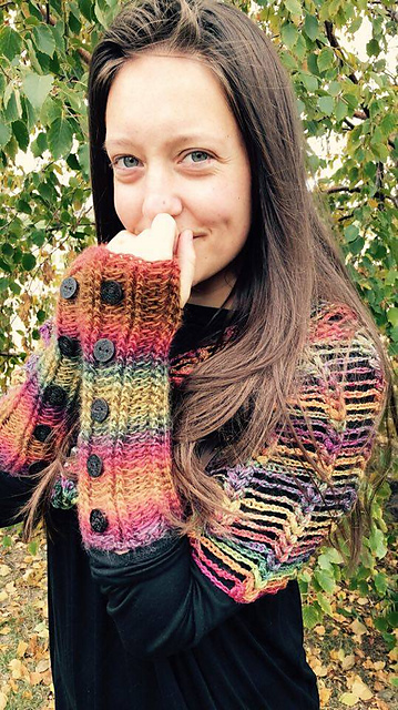Ribbed Fingerless Gloves