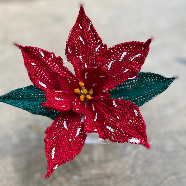 White Glitter Poinsettia