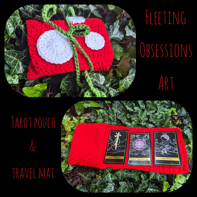 Mushroom tarot pouch and mat