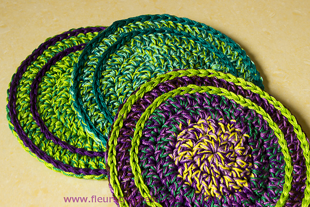 Scrap Yarn Coaster