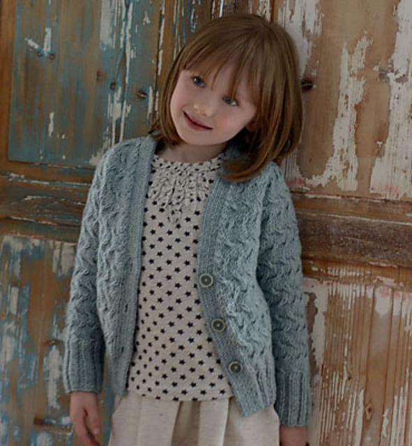 Modèle gilet "col V" fille #101-T13-288