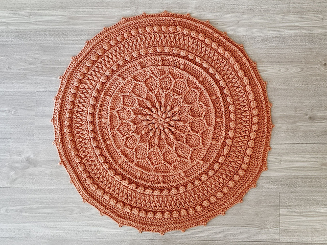 Floor Rug Pattern Ravelry: Eliana Floor Rug pattern by Periwinkle Crochet