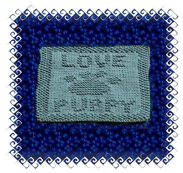 Love Puppy Dishcloth