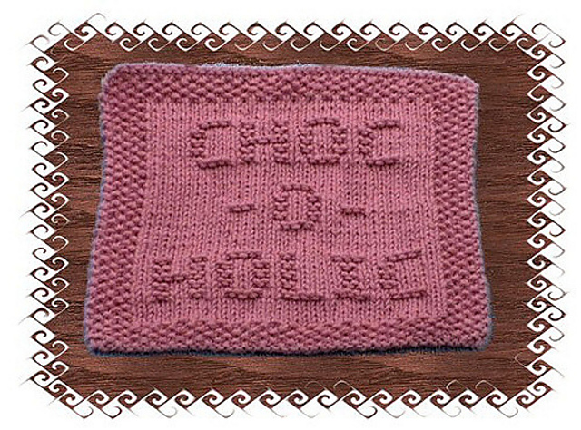Choc-o-holic Dishcloth
