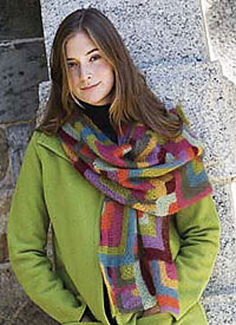 Ravelry: Modern Quilt Wrap Scarf pattern by Mags Kandis