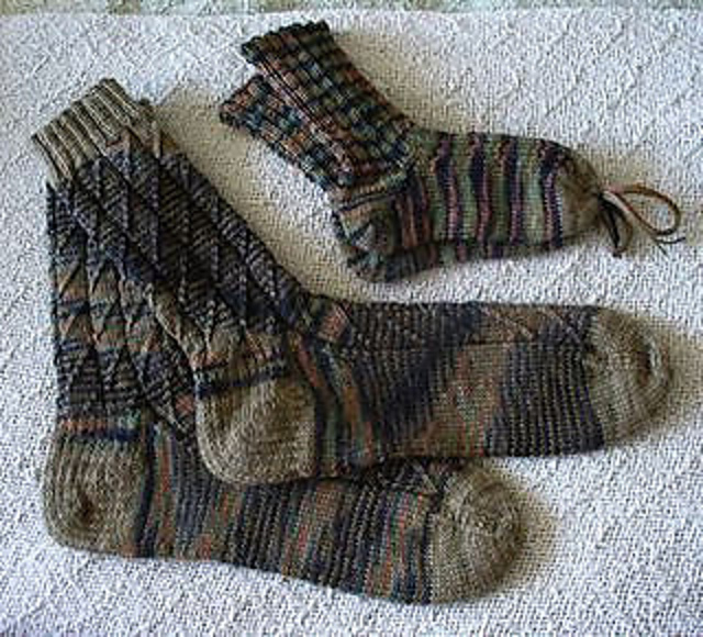 Twined Rib Socks