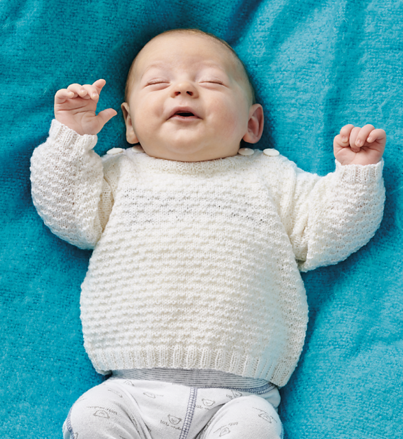 All in white baby jumper