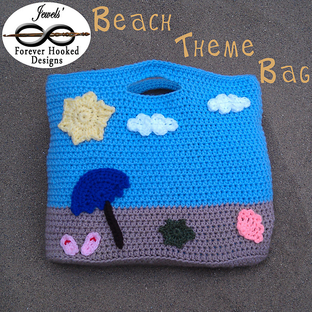 Beach Theme Bag (with appliqués)