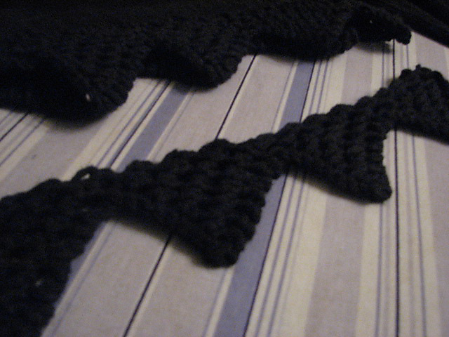 Black Knitted Lace Trim
