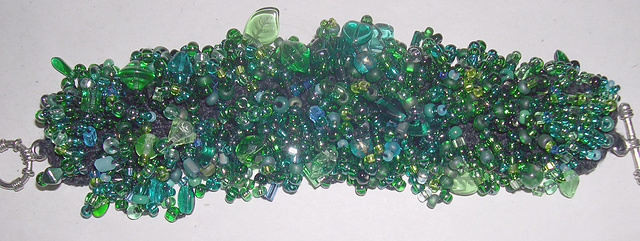 Rocky road Tunisian bracelet