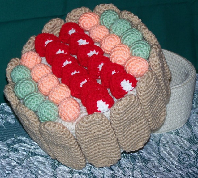Ravelry Lady Finger Fruit Treasure Cake pattern by Deborah Ross