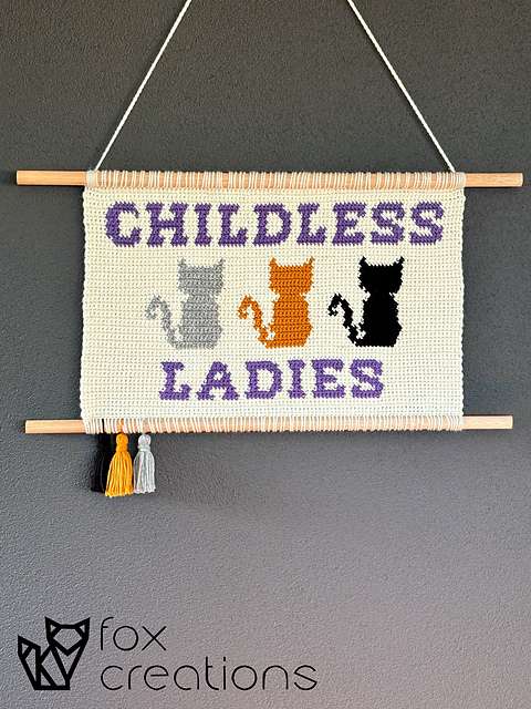 Childless Cat Ladies Wall Hanging
