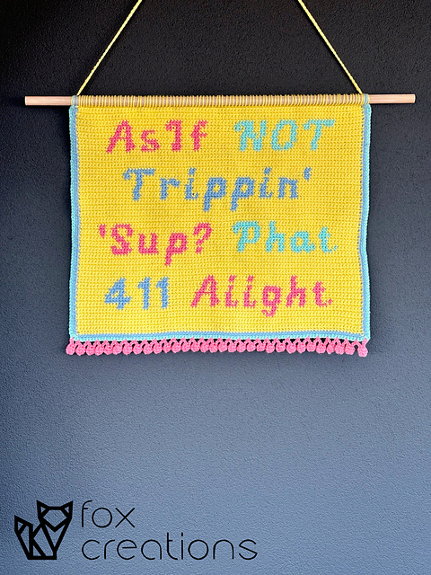90's Slang Wall Hanging