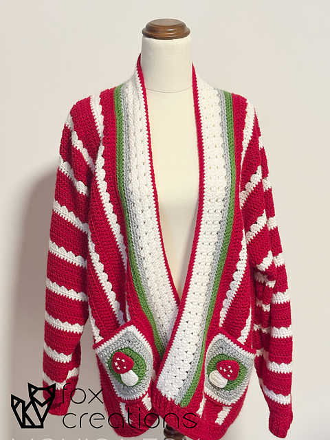 Mushroom Granny Square Cardigan