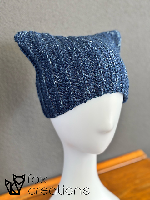 Easiest Ribbed Cat Ear Beanie