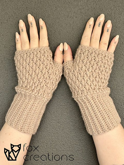 Alpine Stitch Fingerless Gloves