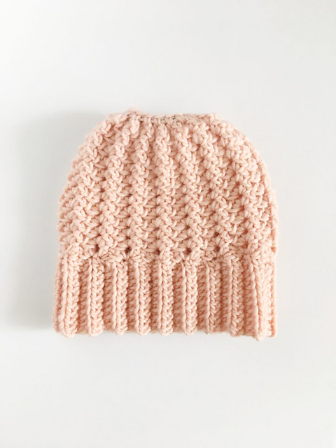 Sprig Stitch Bun Beanie