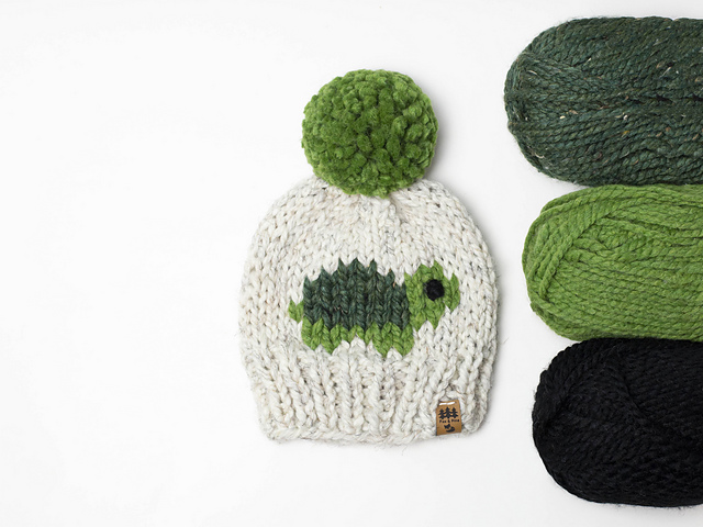 Turtle Pompom Hat