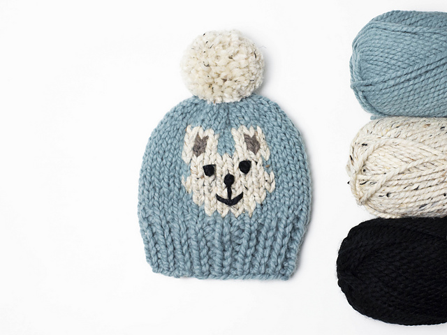 Bear Face Pompom Hat