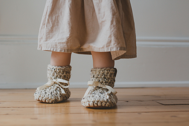 Children's Booties Sheepskin Suede
