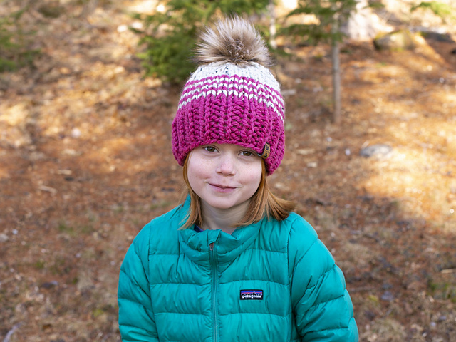 Pinstripe Color Block Chunky Hat