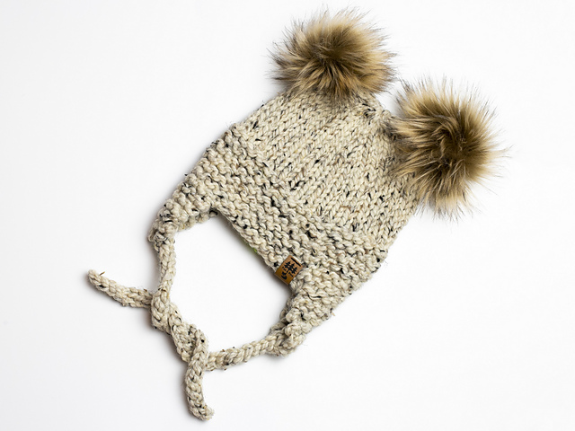 Ear Flaps Double Pompom Toque