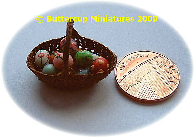 1:12th scale Easter Egg basket