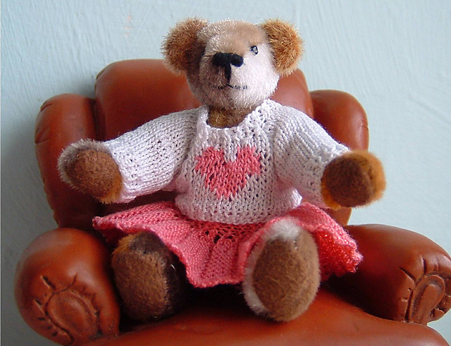 Heart Pattern Teddy Jacket