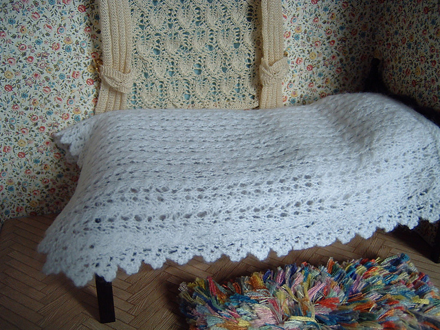 1:12th scale lace bedspread