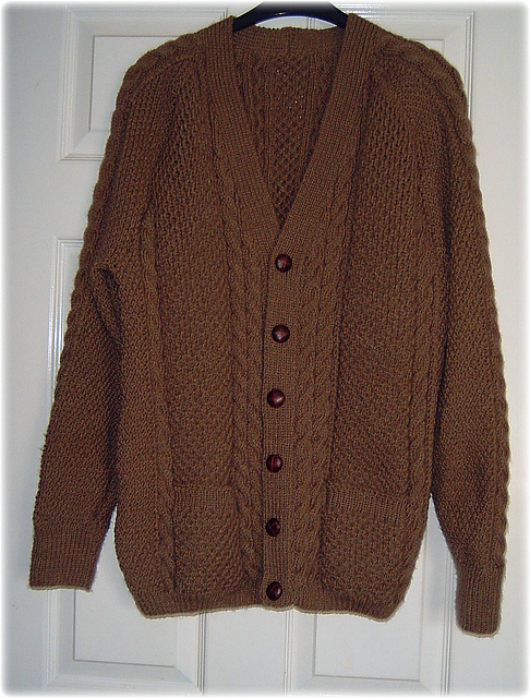 Man's Cabled Cardigan