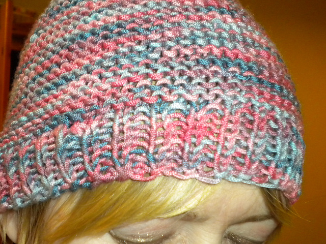 Beanie hat and zig-zag scarf