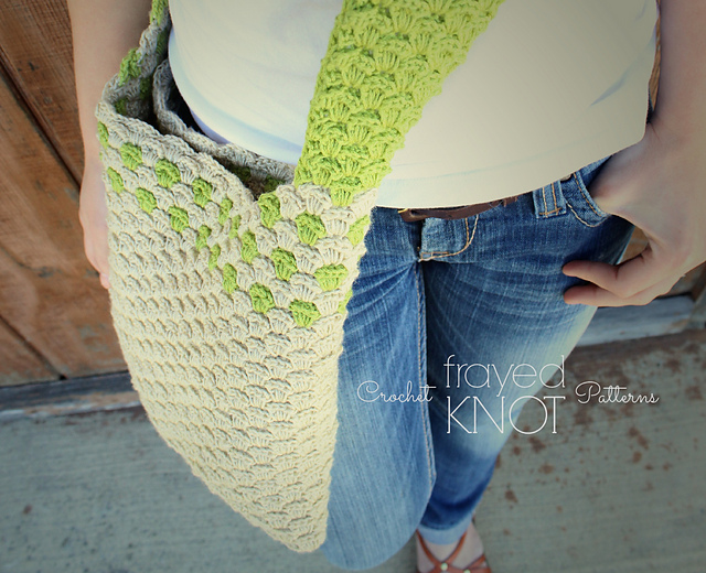 Scalloped Messenger Bag