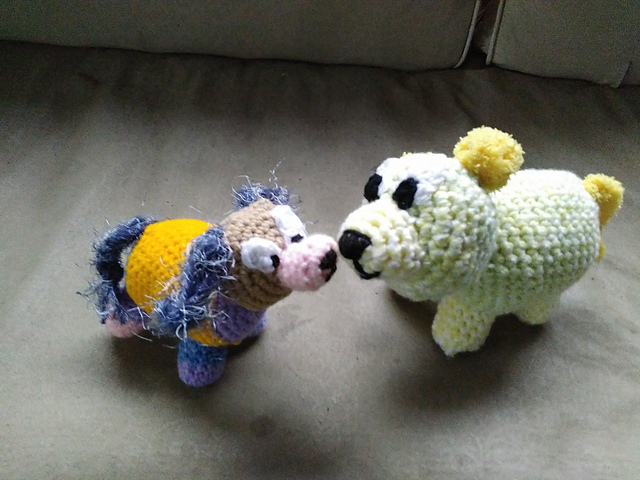 Scrap Yarn Patchwork Pup