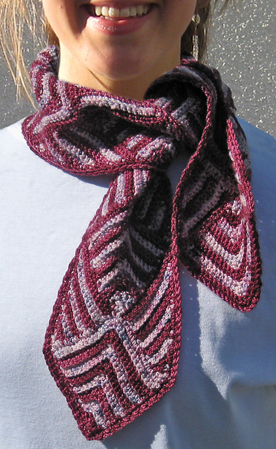 Crocheted Diamonds Scarf