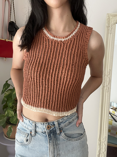 Ravelry: Meshy Twist Tank pattern by Friday Knits