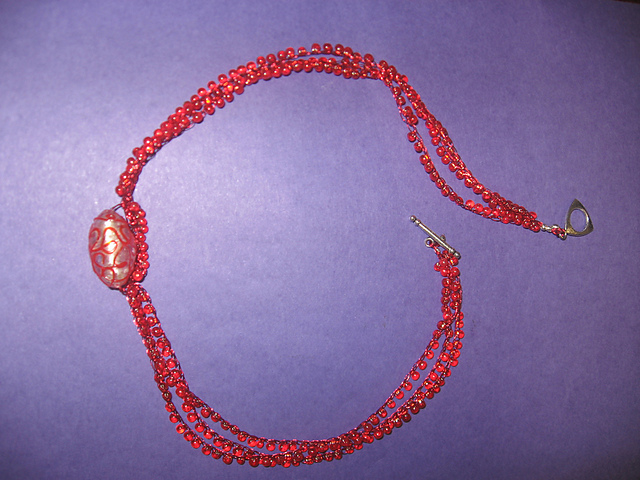 Central Bead with Beaded Chain