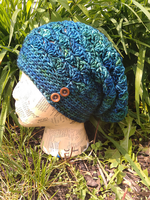 Shell Stitch Slouchie Hat