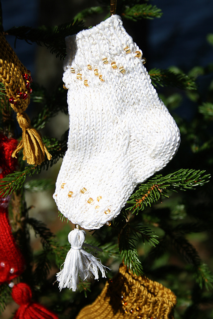 Beaded Christmas Stocking Decoration