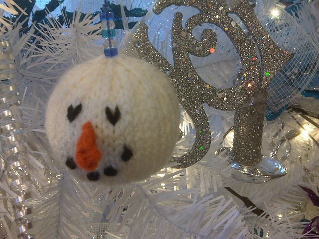 Snowman Knitted Ornament