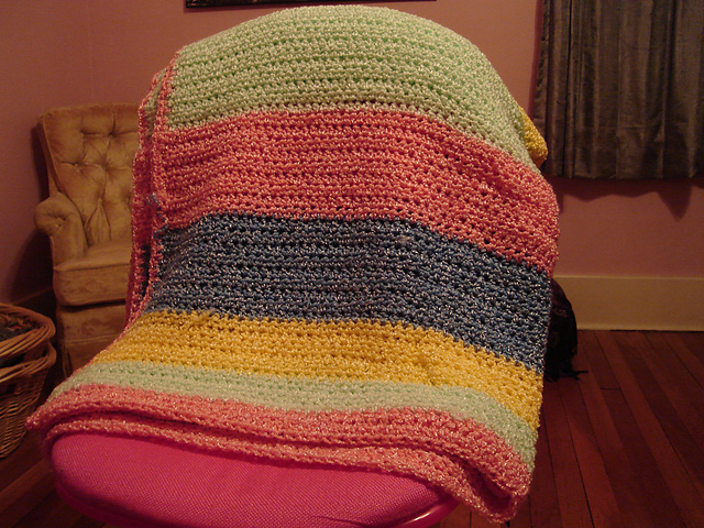 Striped baby blanket