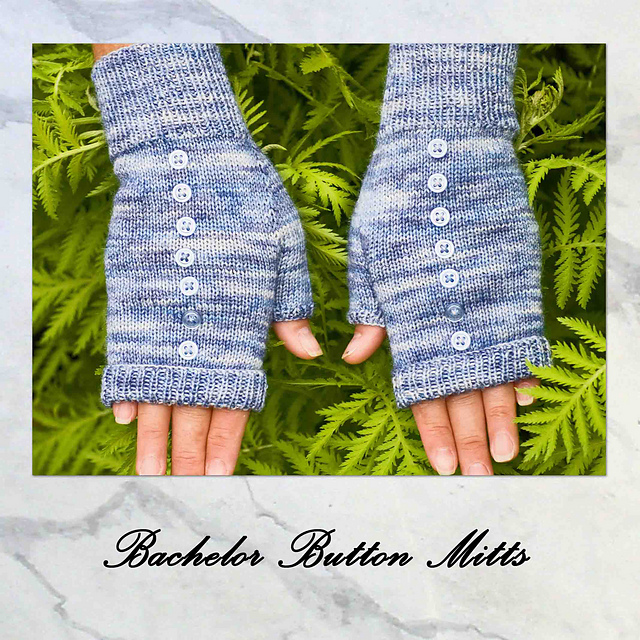 Bachelor Button Mitts